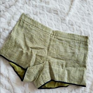 Club Monaco Short Shorts Yellow Tweed
